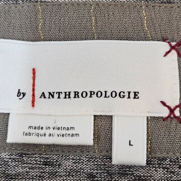 Anthropologie Carys Dolman Top Size Large Metallic Gold Silver Wrap - Picture 10 of 14